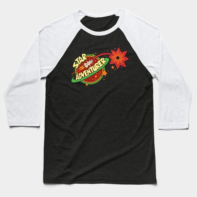 Star Adventurer Baseball T-Shirt by MindsparkCreative